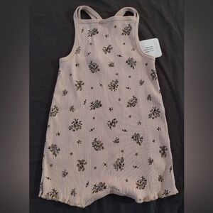 Fin & Vince Pretty Floral Double Strap Ribbed Romper 18-24 Months NWT